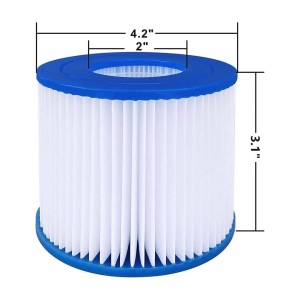 Cryspool CP-VI Spa Filter Replaces Best Way VI Spa Filter, SaluSpa Lay-Z-Spa, Saluspa Filter 90352E, Best Way Pool Pump Filter Cartridge
