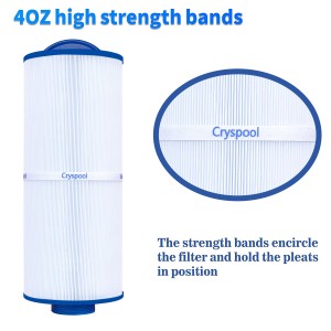 Cryspool 2″ MPT-Thread Spa Filter Compatible with Marquis Spa 20041, 20091, 370-0237, 5ch-502, Marquis 50, PPM50SC-F2M, FC-0195, Cal Spa FIL11100202, 50 sq.ft.