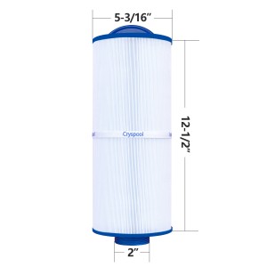 Cryspool 2″ MPT-Thread Spa Filter Compatible with Marquis Spa 20041, 20091, 370-0237, 5ch-502, Marquis 50, PPM50SC-F2M, FC-0195, Cal Spa FIL11100202, 50 sq.ft.