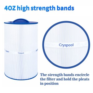 Cryspool Spa Filter Compatible with Caldera 50, Caldera Spas, Unicel C-7350, 1019401, 73532, PCD50N, FC-3963, 50 sq.ft hot tub Filter